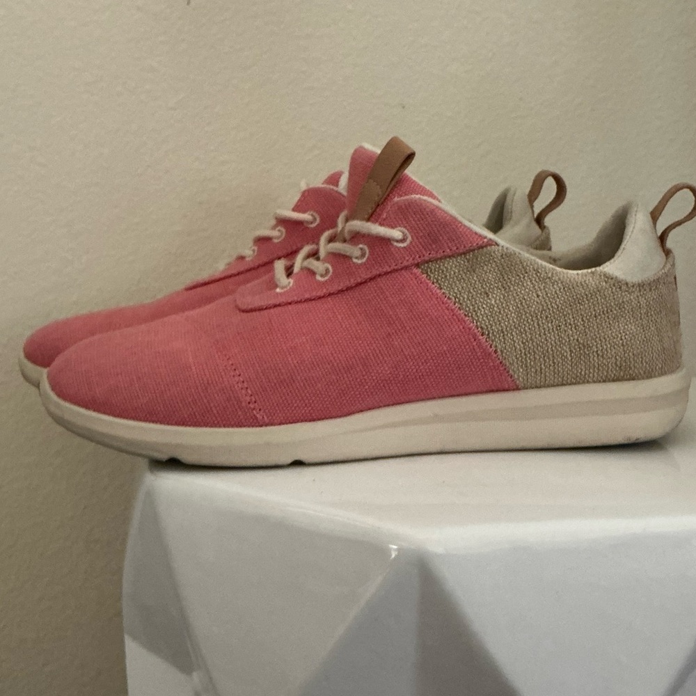 TOMS Beige Slip-On Canvas Shoes